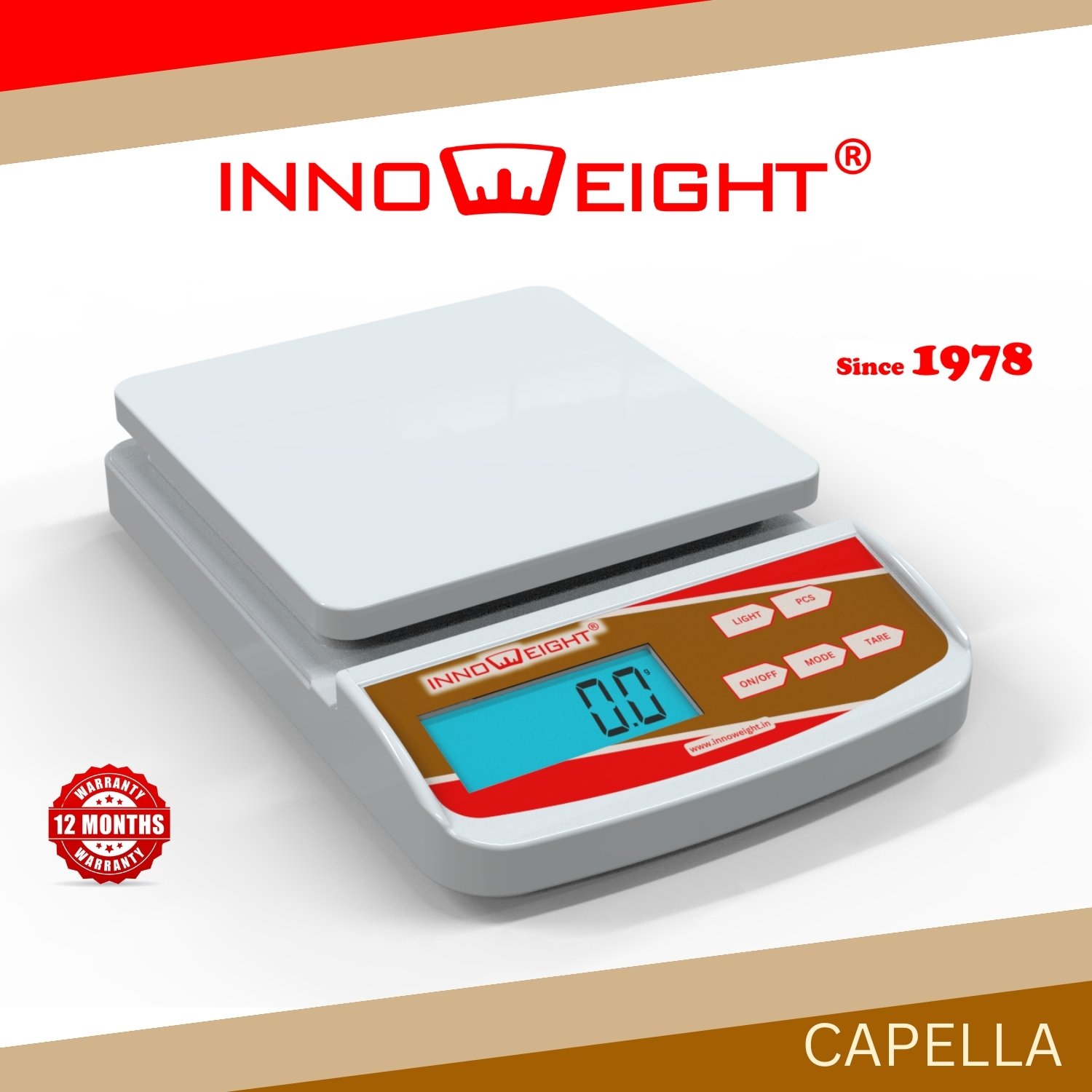 Innoweight Capella Portable Weighing Scale. Light Weight.